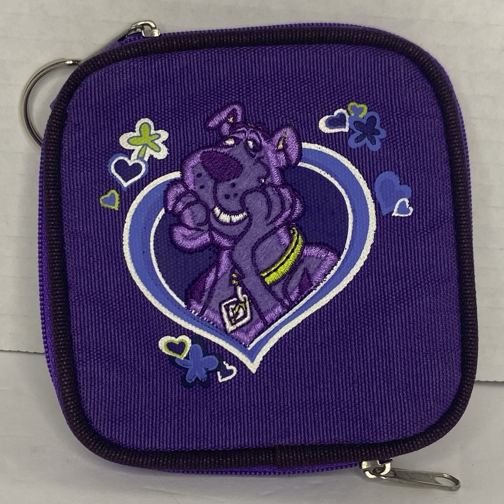 Scooby Doo Zoinks Purple Zipper Pouch Keychain Coin Bag Classic Scooby 2000s Y2K